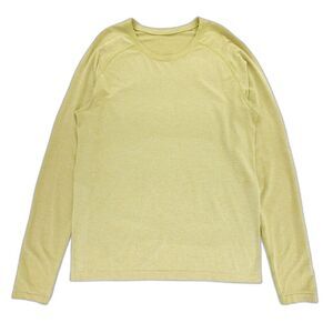 NEW‎ Lululemon Metal Vent Tech Long Sleeve Shirt 2.0 Auric Gold Dew Green Large